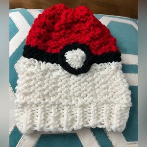 Hand knitted hat. Pokémon inspired design. See measurement for detail.